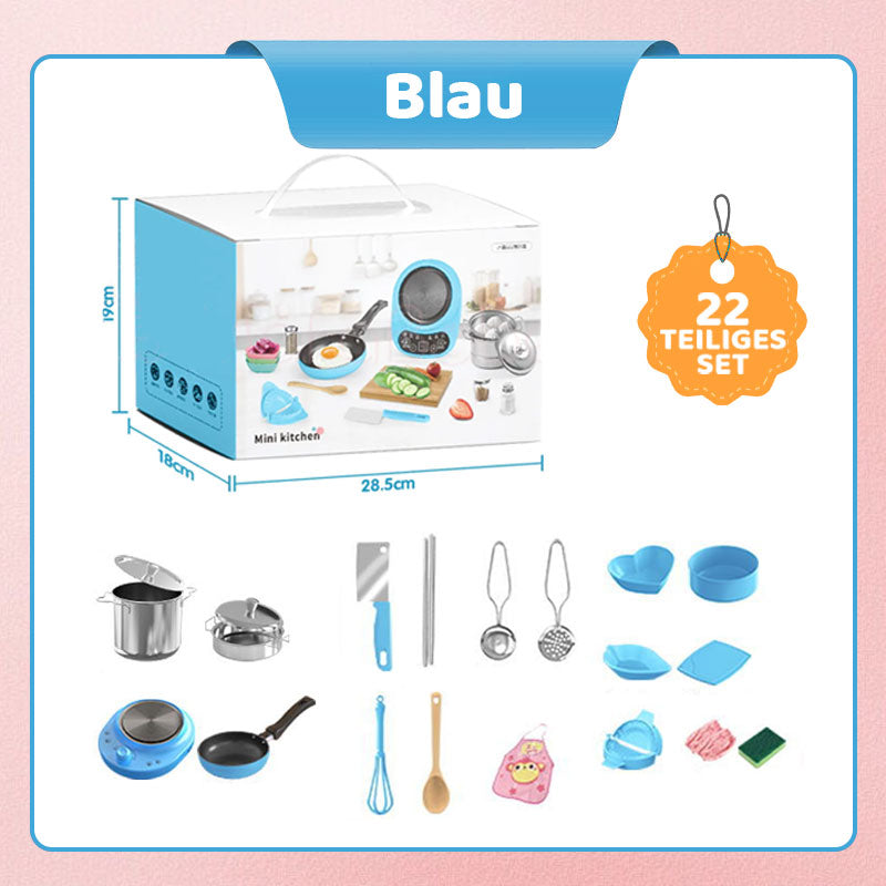 💯Bestes Geschenk für Kinder🎁Mini-Küchen-Kochspielzeug für Kinder – 22-teiliges Set