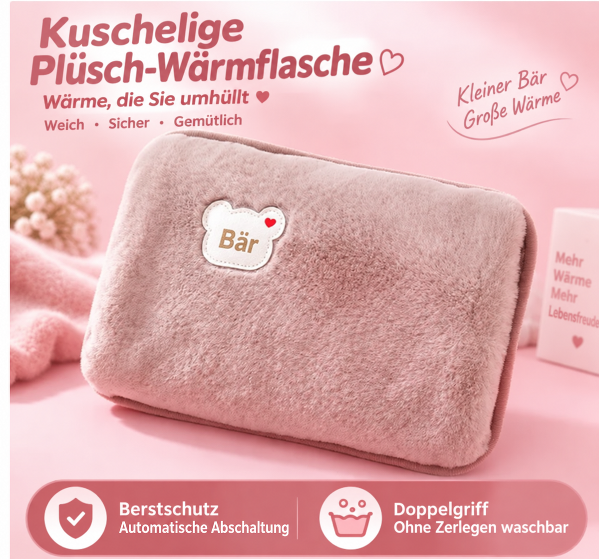 🔥 Wiederaufladbare explosionsgeschützte Wärmflasche – schnelle Heizung, automatische Abschaltung, langanhaltende Wärme