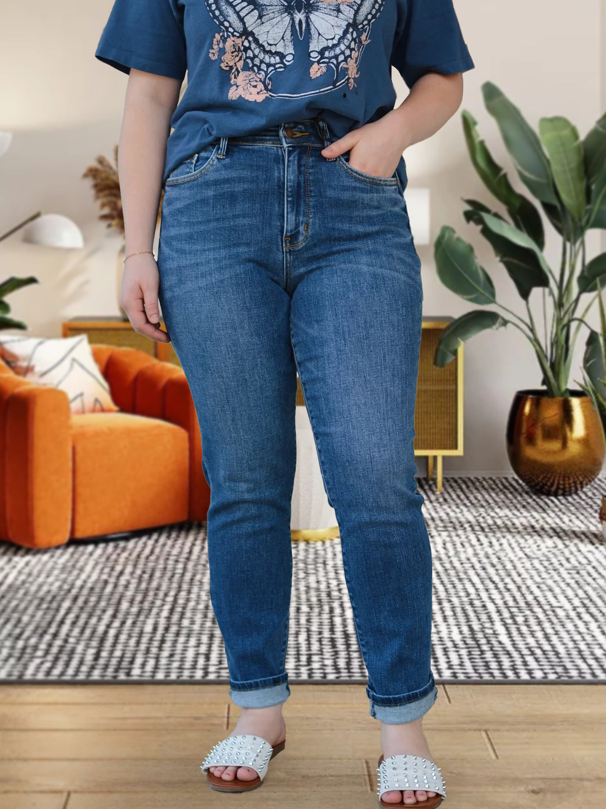 2025 Bauchkontrolle und Po-Lifting Jeans
