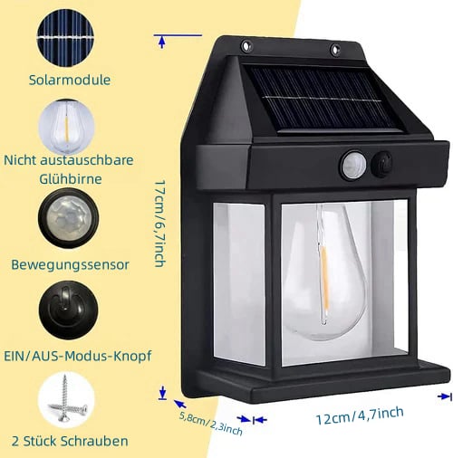 💥3 KAUFEN, 2 GRATIS💡2025 Neue Outdoor Solar-Wandlampe