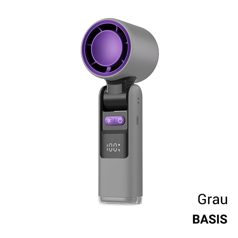 🧊 SOMMERAKTION -50%! 💦 2026 Mini-Röhrenventilator – Leistungsstarke Eiskühlung, 4000-mAh-Akku, 183 mm kompakt · Grau, Rosa & Weiß ❄️🔥