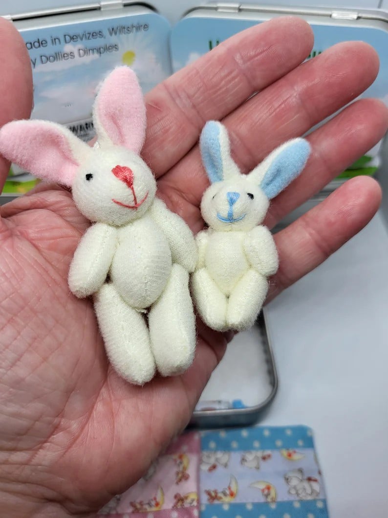🔥Bestes Ostergeschenk 50 % RABATT – 🎁🐇Bunny Mummy Tiny Plush Pocket Tin