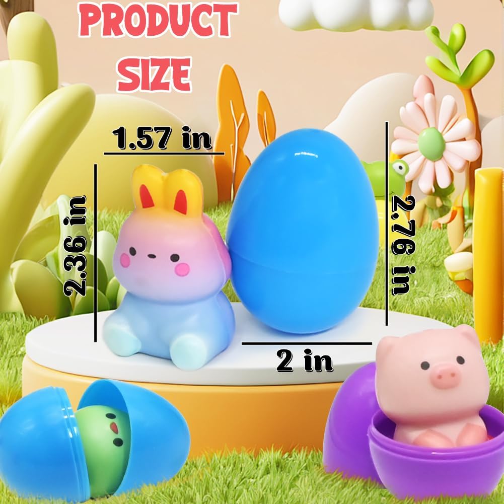 🔥LETZTER TAG – 49% RABATT🔥12/24 STÜCK OSTER-EIER MIT LANGSAM AUFGEHENDEN SQUISHY-SPIELZEUGEN
