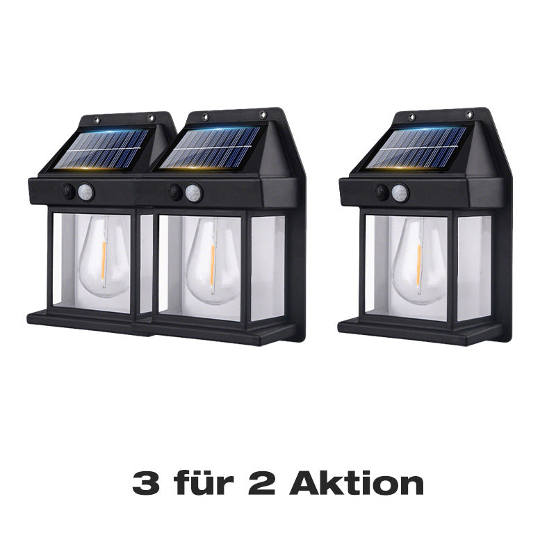 🐺✨ Bewegungs-Sensor Solar-Wandleuchte in Wolfram-Design – automatisch, wetterfest & energieautark. Perfekte Sicherheitsbeleuchtung für Garten und Eingang. 🌞🔋