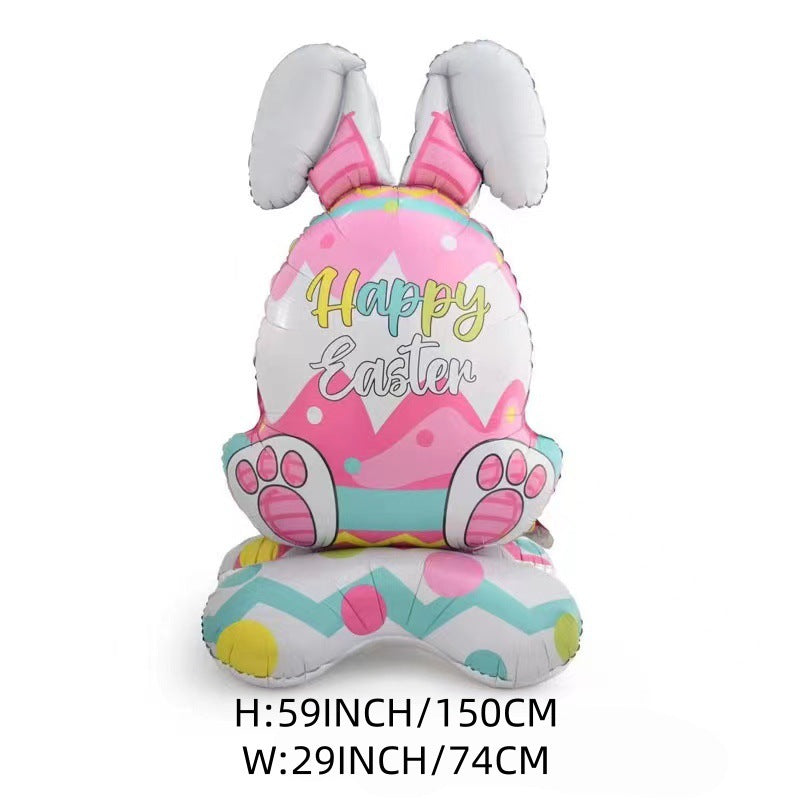 💎 OSTER-FRÜHBUCHER-SALE! 💎 Riesen 3D-Steh-Hase-Ballon – Selbststehend, Wiederverwendbar & Farbenfroh für Festliche Osterstimmung 🐰🎈