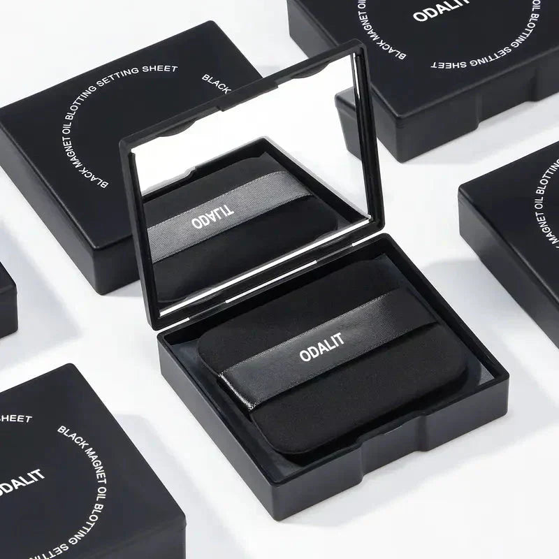 ⏰1 kaufen, 1 gratis dazu💝Schwarzes Magnet-Öl-Blotting-Setting-Sheet mit Puder für mehr Kontrolle über die Hautfettigkeit. Hält die Haut frisch. 2-in-1-Blotting-Sheet.