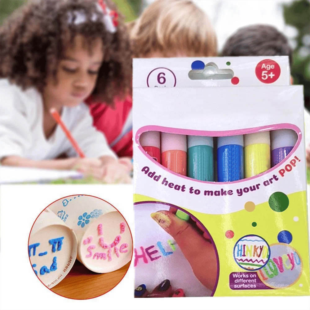 🥳HEISSER SALE 2026🥳💞50.000+ VERKAUFT!🎄🎁Magische Popcorn-Stifte mit Blaseneffekt, wärmeaktivierte Popcorn-Stifte, DIY-3D-Kunstmarker für Kinderbastelprojekte