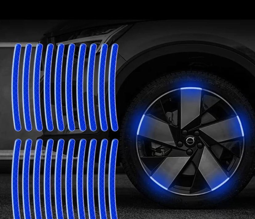 Reflektierende Auto-Felgenaufkleber(Kaufen Sie 2 genug für das Vorderrad Kaufen Sie 4 für das ganze Auto)