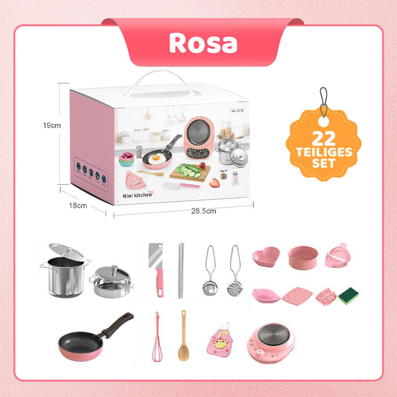 💯Bestes Geschenk für Kinder🎁Mini-Küchen-Kochspielzeug für Kinder – 22-teiliges Set