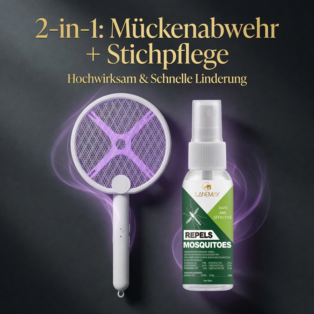 đ„50% RABATT! Klappbare elektrische Moskito-Fanglampe & SchlĂ€ger 2-in-1