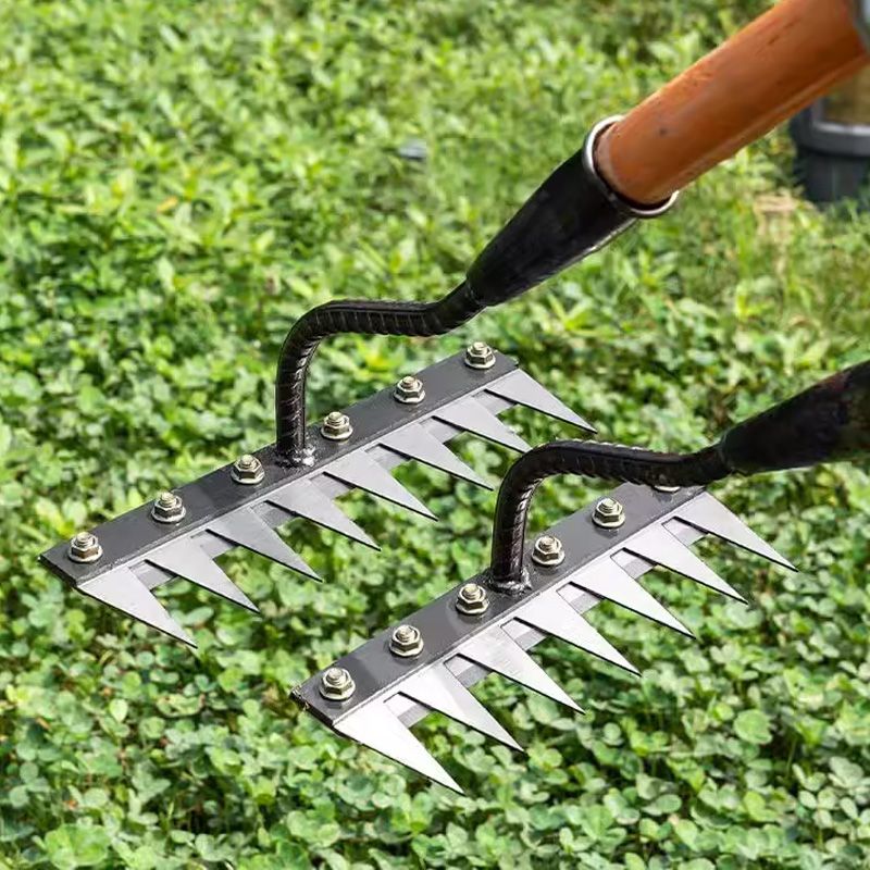 đ„GroĂer Verkauf đJe mehr Sie kaufen, desto höher ist der RabattđUnkrautrechen aus Karbonstahl mit 5/6/7/8 ZĂ€hnen fĂŒr den Garten