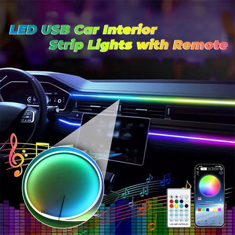 LED-USB-Innenbeleuchtung fürs Auto mit Fernbedienung
