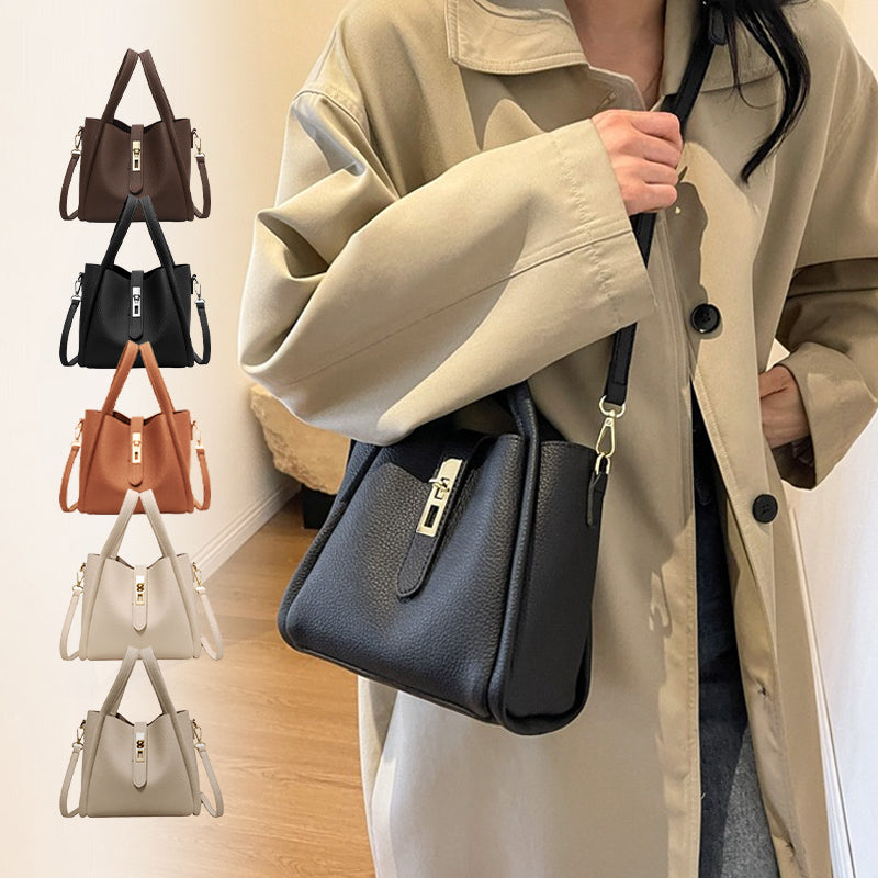 Women's Large Capacity Faux Leather Bucket Bag