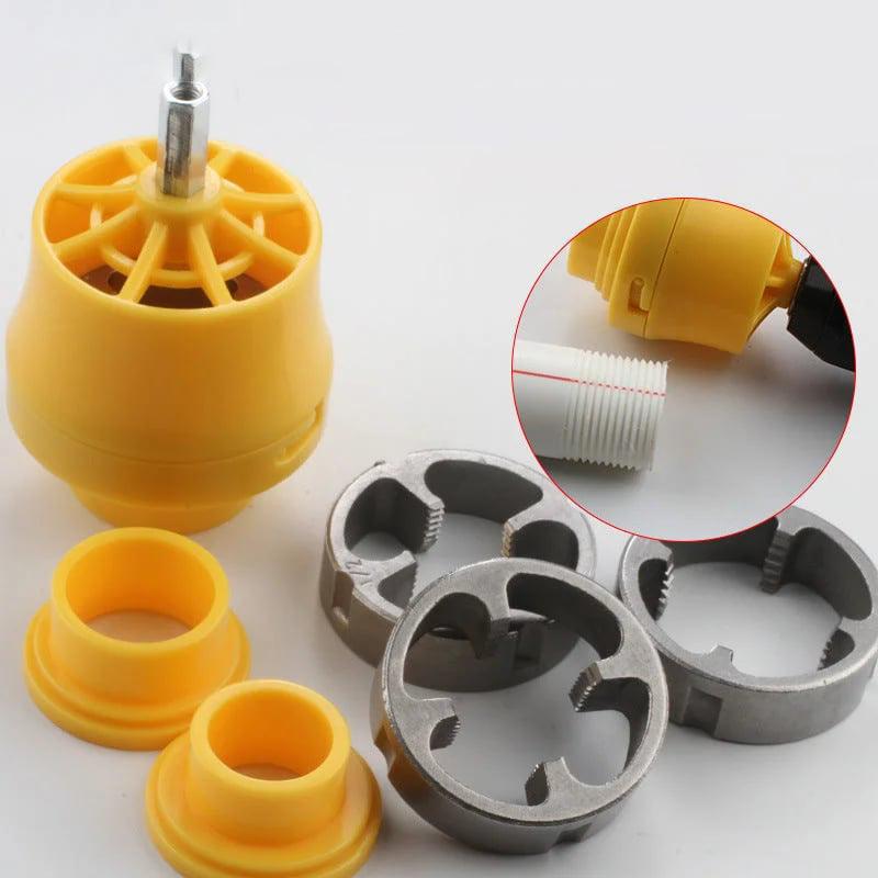 ✨Letzter-Tag-Aktion: 57 % Rabatt 🛠️ Mit Elektrobohrern kompatibles PVC-Rohrgewindeschneidset mit verschiedenen Matrizengrößen