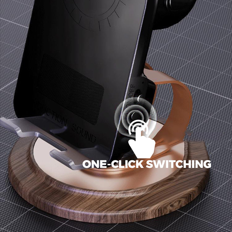 Telefonständer mit Bluetooth-Lautsprecher und Ladefunktion