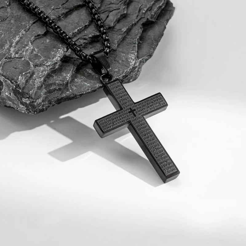 đ„Edelstahl-Kreuz-AnhĂ€nger-Halskette fĂŒr MĂ€nner und Frauen