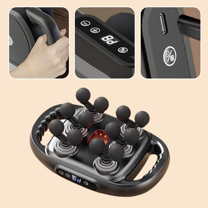 Multifunktionale, automatische Massagepistole mit 12 Köpfen