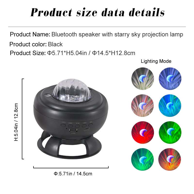 Sternenhimmel-Projektor mit integriertem Bluetooth-Lautsprecher