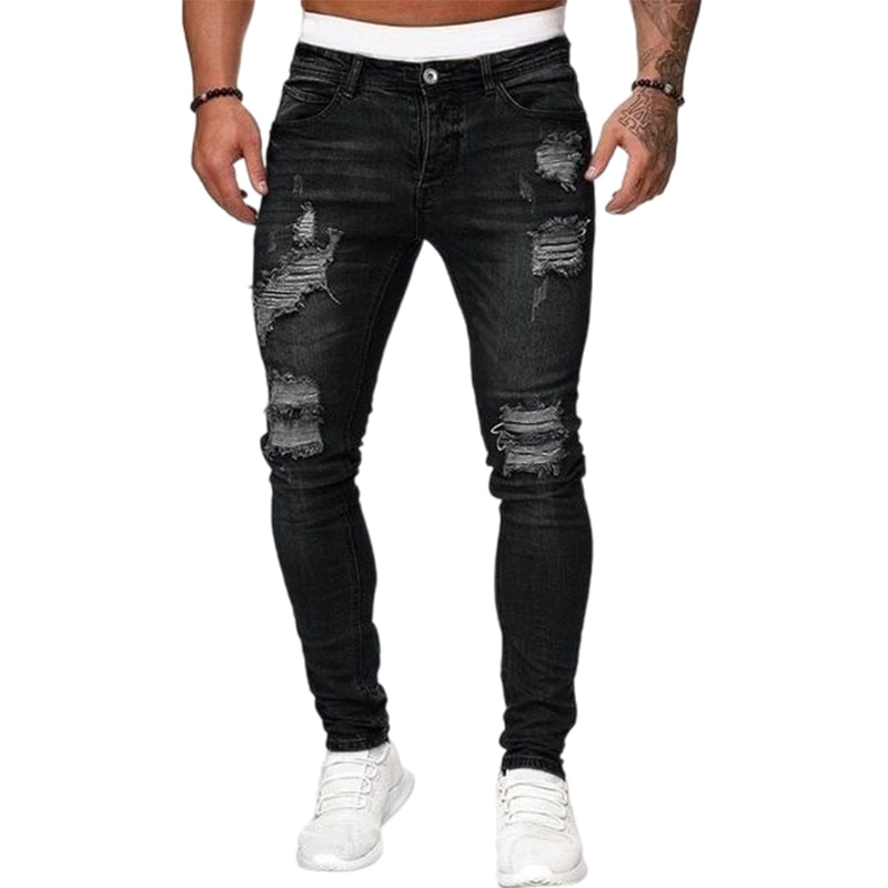 đ50 % RABATT! đ„ Stylische Skinny Jeans im Used-Look fĂŒr Herren â Schmale, zulaufende Passform, atmungsaktive Baumwolle & lĂ€ssige Risse