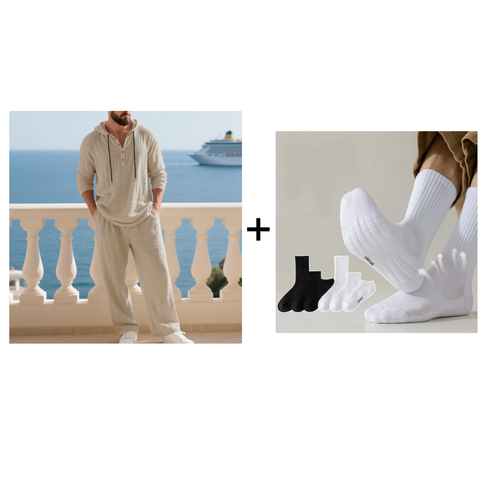 š¢š¢50 % Rabatt!! ā°Herren Kapuze Casual Loose Top & Hose 2-teiliges Set