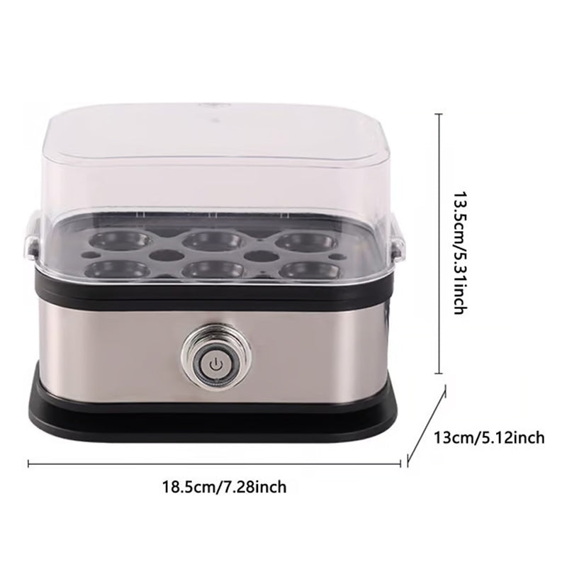 🥚 🍳 Multifunktionaler Eierdampfer mit transparentem Deckel – Kochen, Pochieren oder Omelett, automatische Abschaltung und kompaktes Design ✨