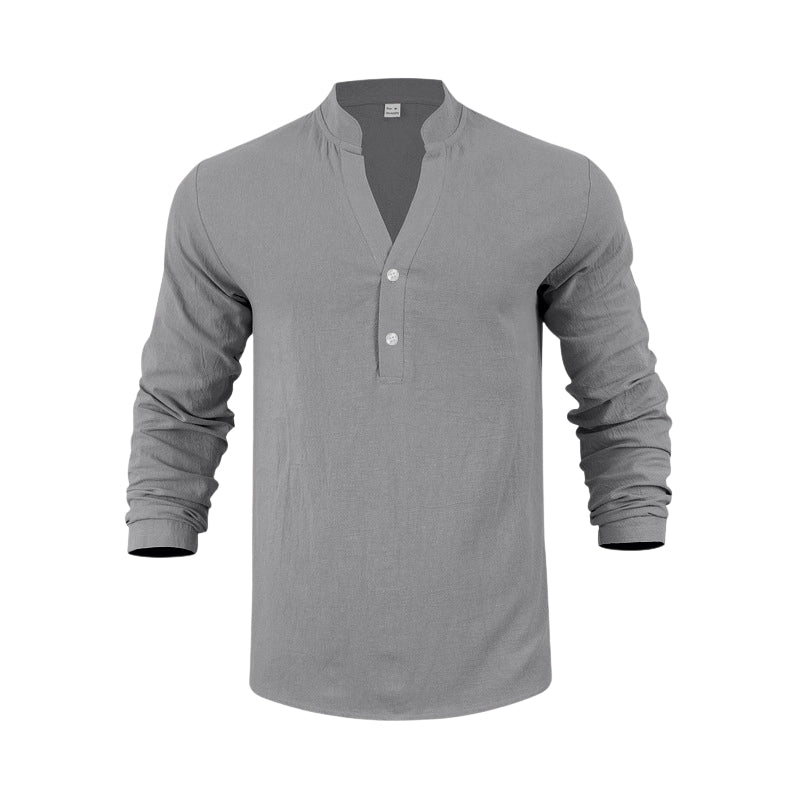 Lässiges Henley-T-Shirt für Herren