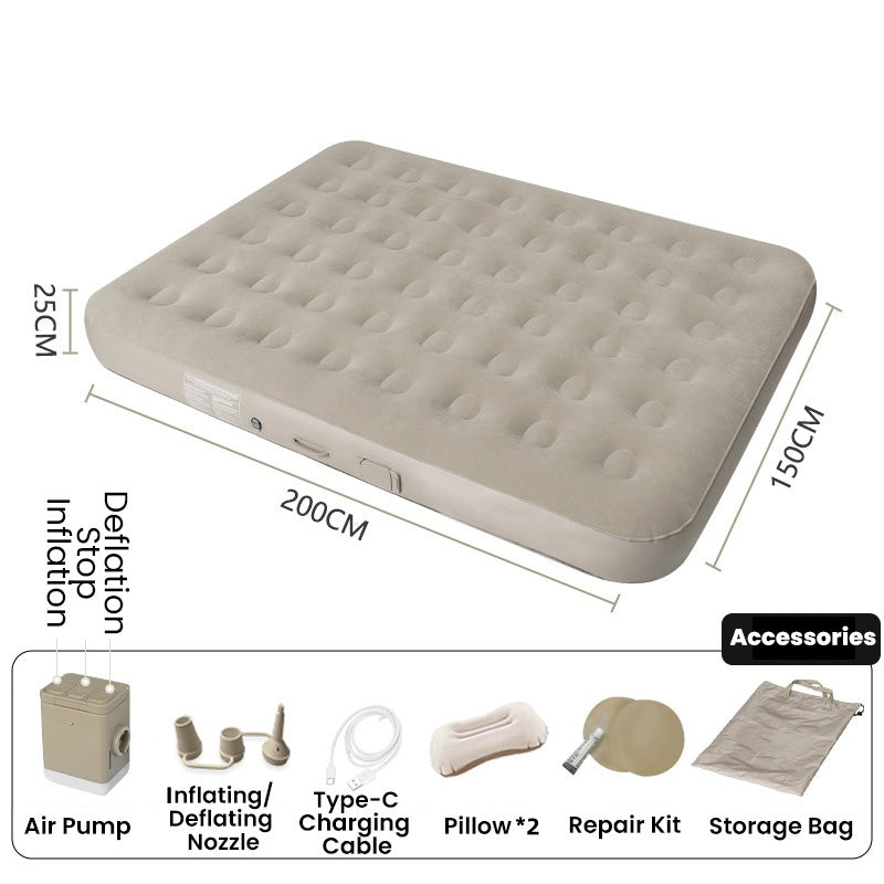 🛏️ 50% RABATT! 💨 Tragbare Luftmatratze mit eingebauter Pumpe – Integrierte Pumpe, kompakte Verpackung & schneller Aufbau – Ideal für Camping, Gäste & Reisen 🏕️