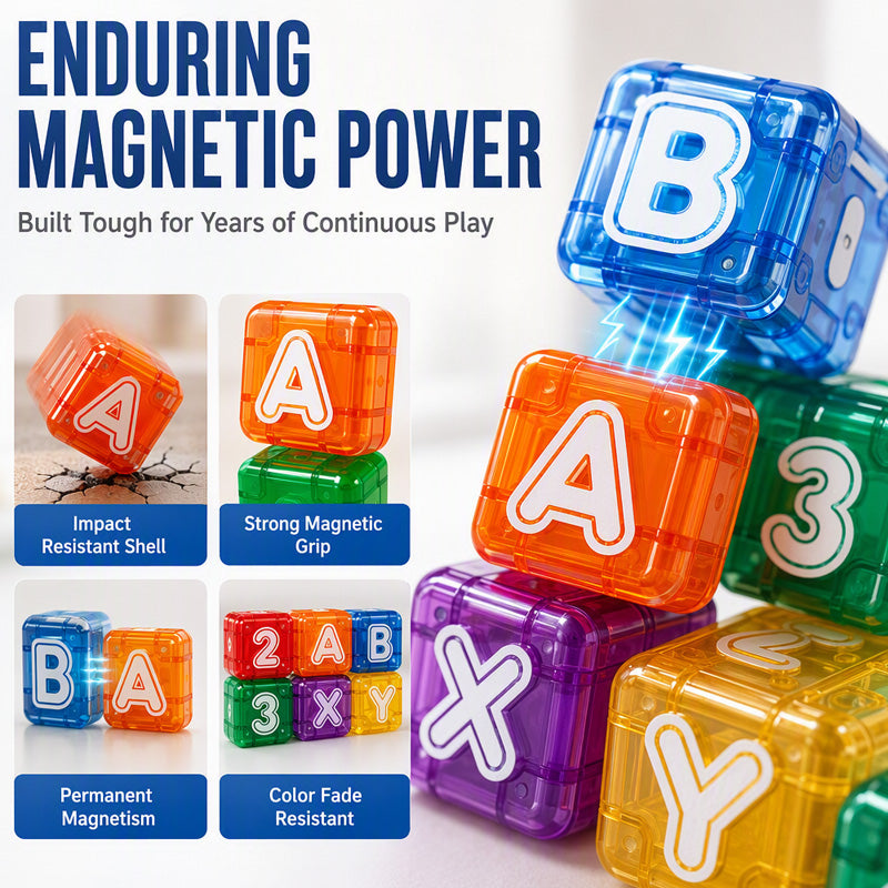 ⏳Zeitlich begrenztes Angebot⏳ 🧲 Magnetwürfel Kinder Lernspielzeug – Kein Frust, voller Lernspaß! 🎉 40 Teile, 360° Magnet, Buchstaben & Zahlen 🌟 Limitiertes Angebot ⏳