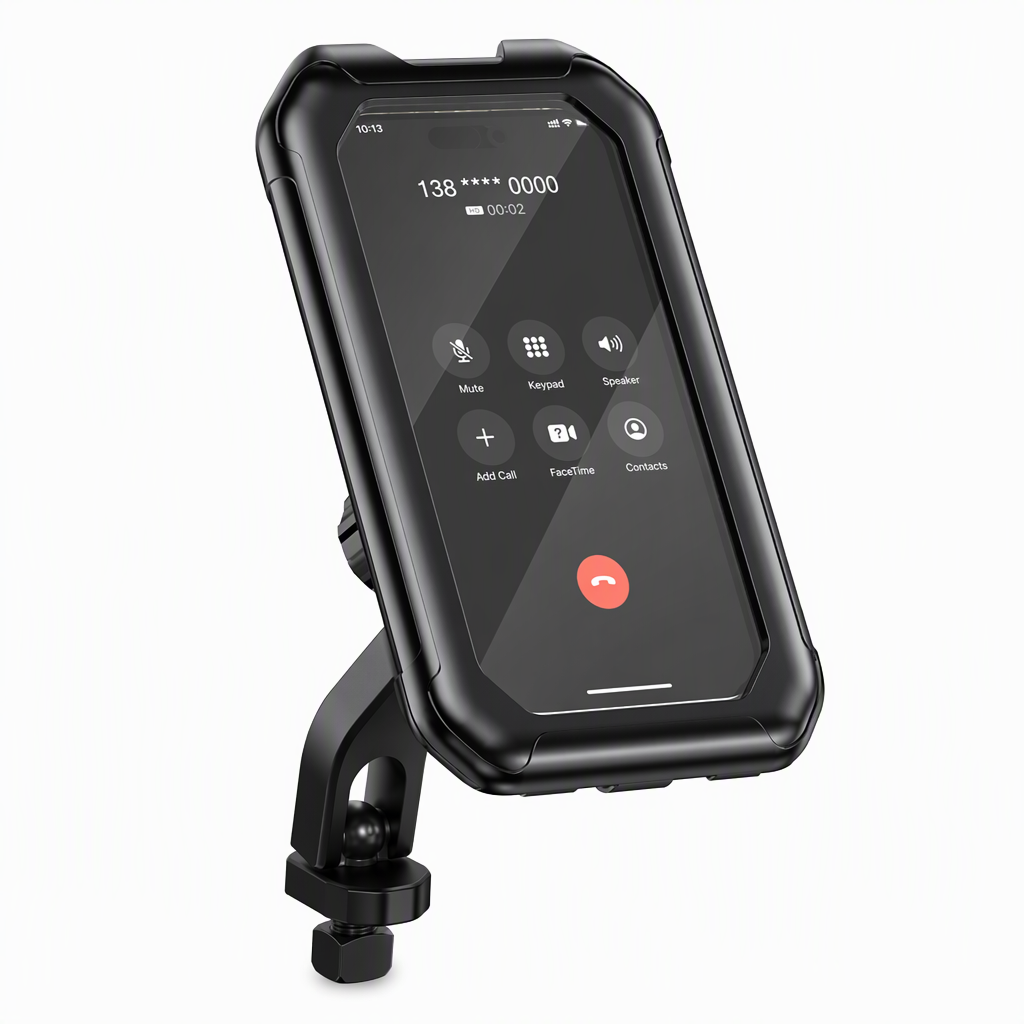 Wasserdichte Handyhalterung für Motorrad und Fahrrad mit Touchscreen und 360-Grad-Drehung