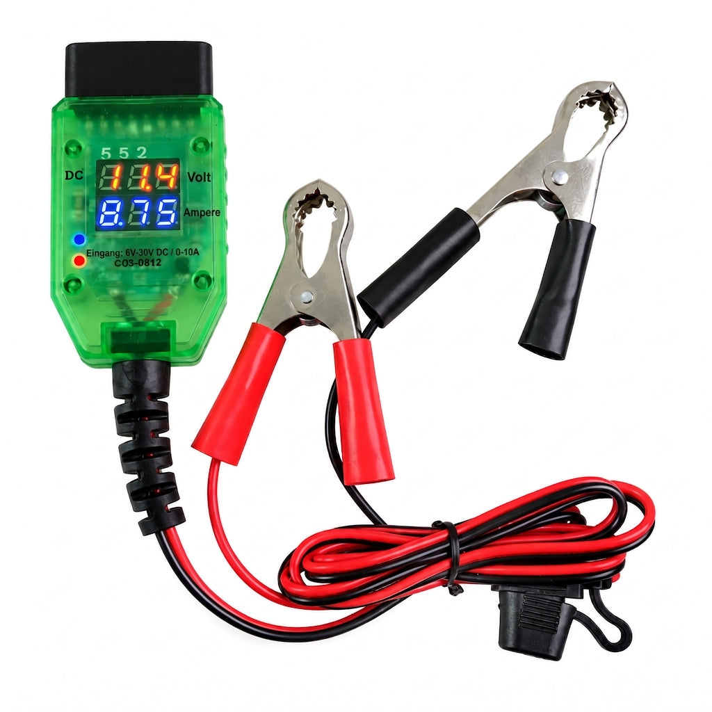 ⚡ 🔋 OBDII 12V bilminnesbevarare med spänningsindikator