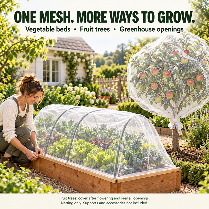 🦟 50% RABATT! 🌱 Insektenschutznetz für Gewächshäuser – Alterungsbeständig, zuschneidbar & ideal für Pflanzen, Obst & Gemüse 🍅