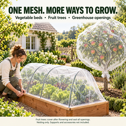 🦟 50% RABATT! 🌱 Insektenschutznetz für Gewächshäuser – Alterungsbeständig, zuschneidbar & ideal für Pflanzen, Obst & Gemüse 🍅