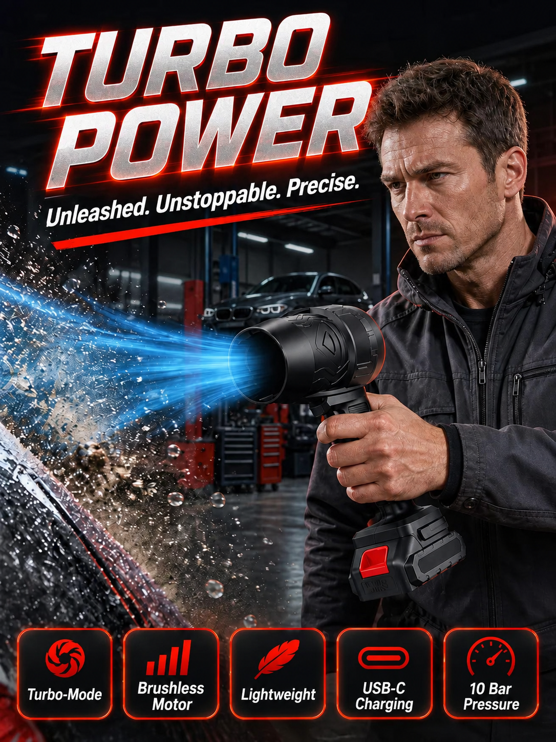 🔥Top-Angebot🔥 Handgeführter Turbo-Hochleistungsbläser ✈️Kostenloser Versand✈️
