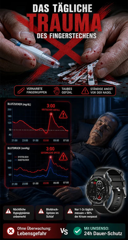 Schluss mit dem schmerzhaften Stechen: Intelligente Sportuhr zur Überwachung von Blutzucker und Blut