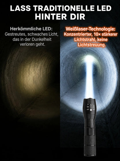 🔥 Superhelle Zoom-Weißlaser-Taschenlampe 'Tongtianpao'