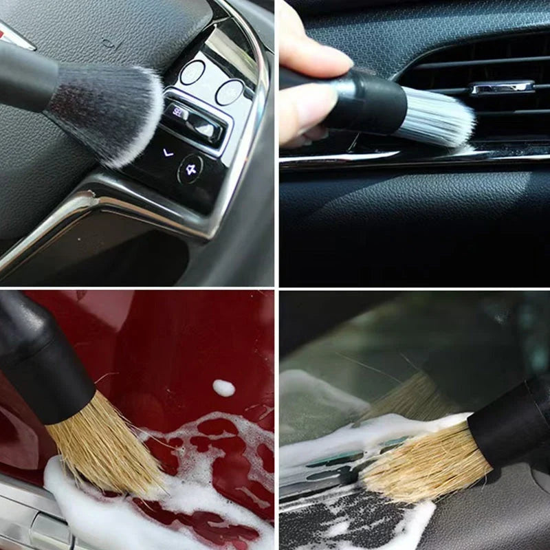 🚗🧹 Autopflege-Bürstenset – Weiche Innenraumreinigungsbürsten für Lüftungsschlitze, Armaturenbrett, Felgen und schwer zugängliche Stellen