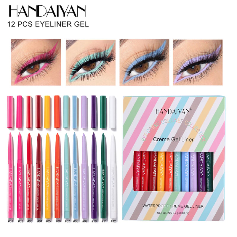 Set mit 20 langanhaltenden, wasserfesten und mehrfarbigen Eyeliner-Stiften