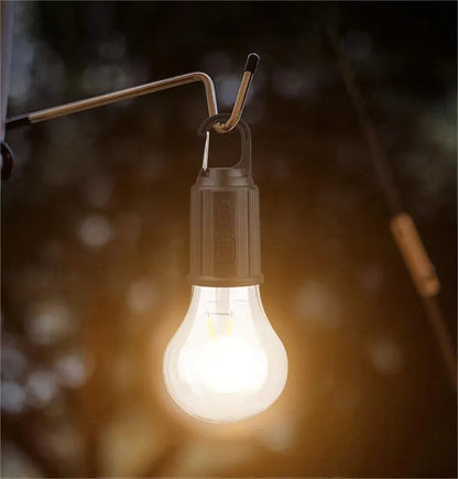 💡 50% RABATT! 🏕️ Outdoor Camping Hängende Retro-Glühbirne – Typ-C Aufladbar, Stimmungsvolle Beleuchtung & Perfekt Für Zelt, Garten & Terrasse 🌙