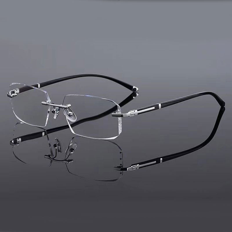 🔥Neue Saphir-Lesebrille mit hoher Härte und blauem Rand✨