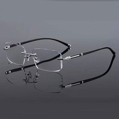 🔥Neue Saphir-Lesebrille mit hoher Härte und blauem Rand✨