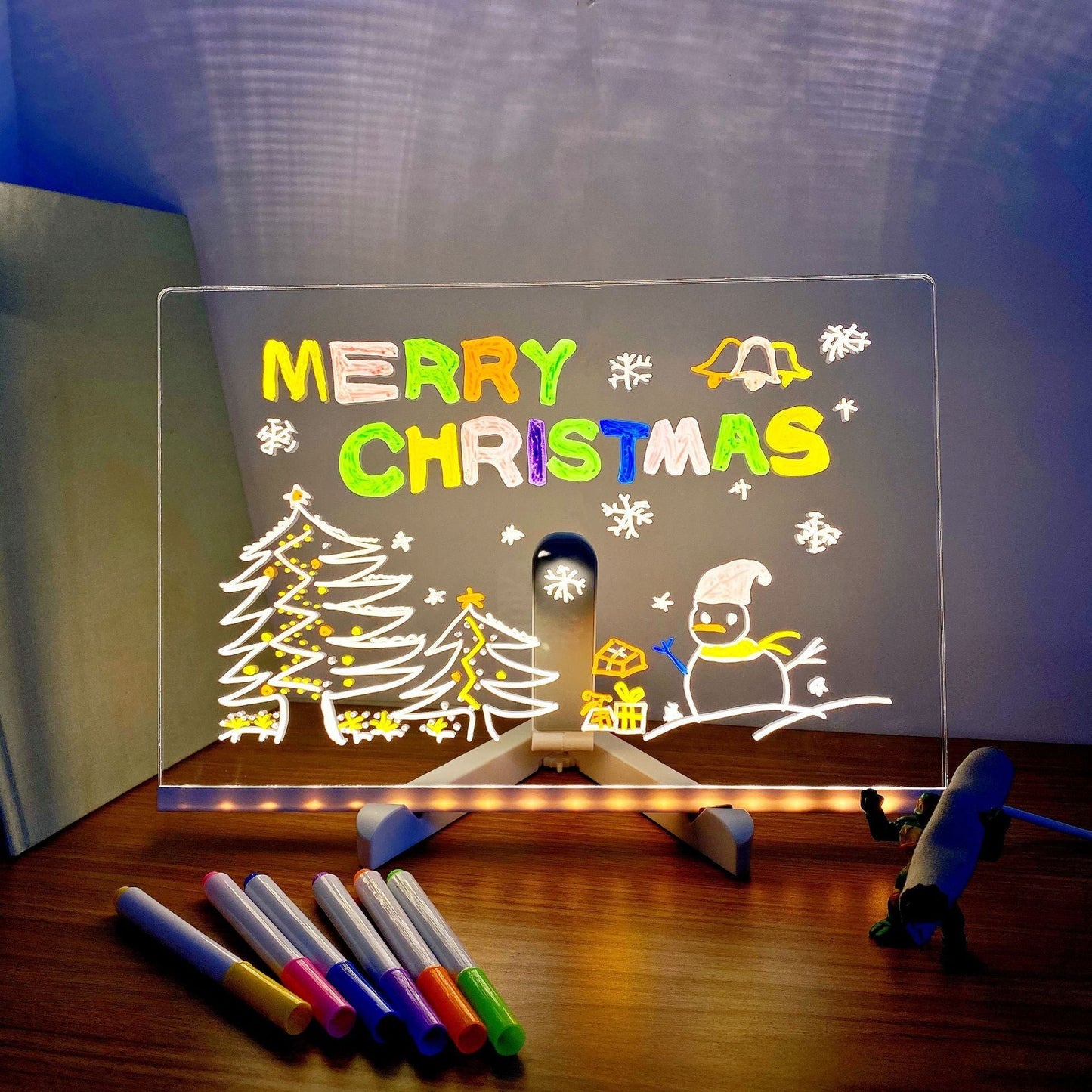 🎄Weihnachtsaktion 49% Rabatt🎁Kreatives wiederbeschreibbares Acryl-LED-Nachrichtenschild