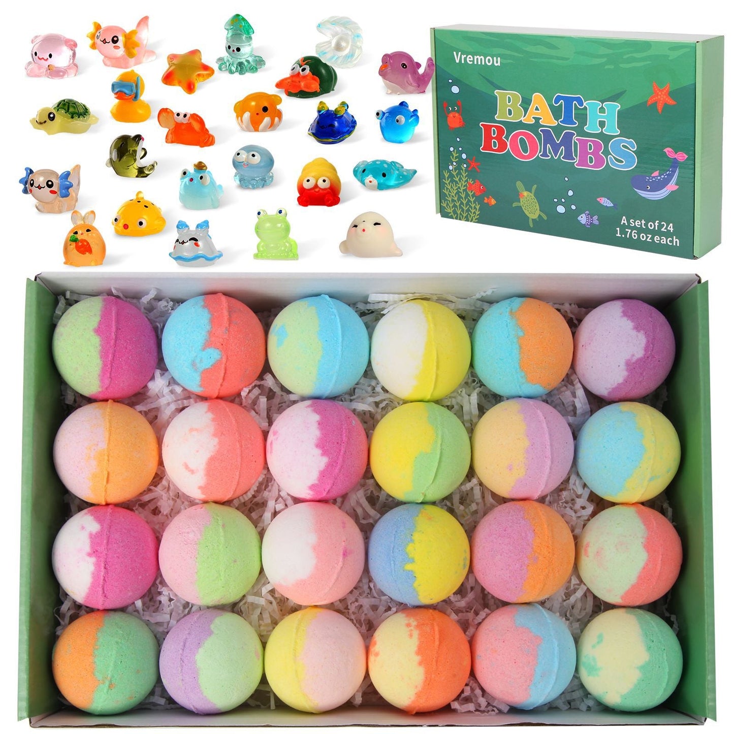 📢50 %  RABATT !!🔥12-teiliges Badebomben-Geschenkset für Kinder