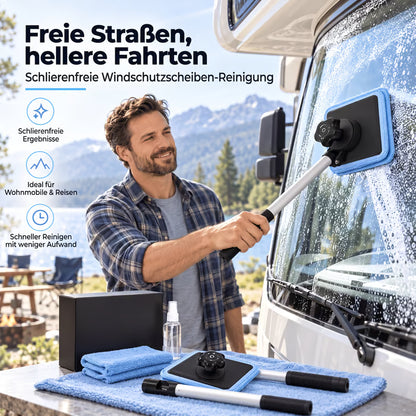 Doppelter magnetischer Scheibenreiniger für das Auto | Streifenfreies Reinigungsset für Autoglas