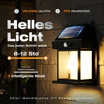 🐺✨ Bewegungs-Sensor Solar-Wandleuchte in Wolfram-Design – automatisch, wetterfest & energieautark. Perfekte Sicherheitsbeleuchtung für Garten und Eingang. 🌞🔋