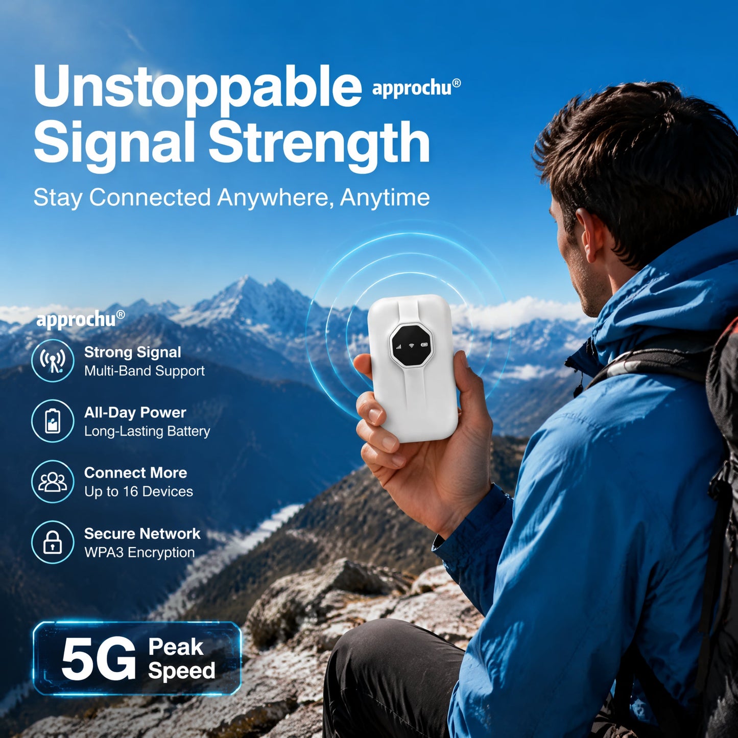 📶✈️ Wi-Fi portable signal ultra‑puissant – connectez‑vous partout dans le monde, sans limite, sans contrainte&nbsp