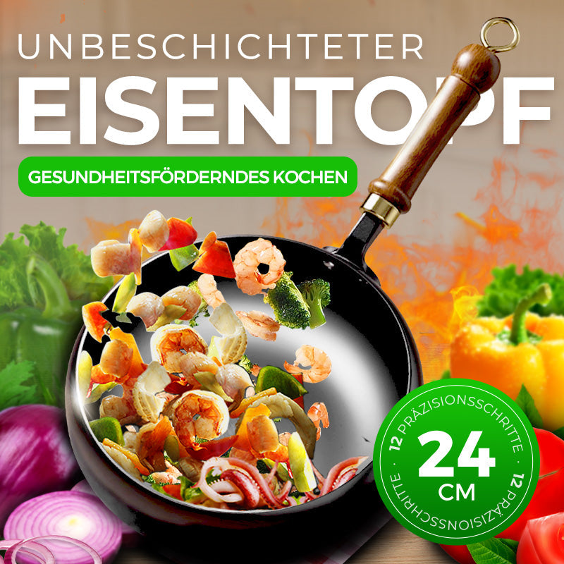 🔥Hot Sale 50% Rabatt🔥Kunsthandwerkliche, nicht emaillierte Gusseisen-Kasserolle