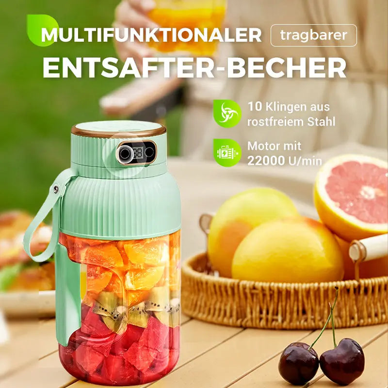 💥Heißer Verkauf ❄️Multifunctional Tragbare Saftpresse Tasse mit Digitalanzeige-Drink fresh juice for a healthy lifestyle