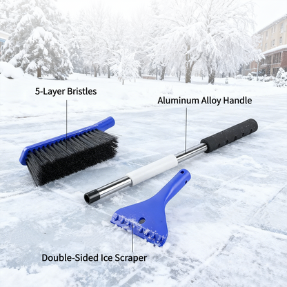 ❄️ 2-in-1-Schneebürste und Eiskratze