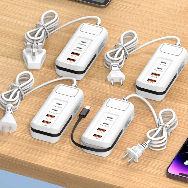 🥳HEISSER SALE 2026🥳💞50.000+ VERKAUFT!👵❤️ 50 % RABATT! Multifunktionale Schnellladebuchse – 2PD + 2USB