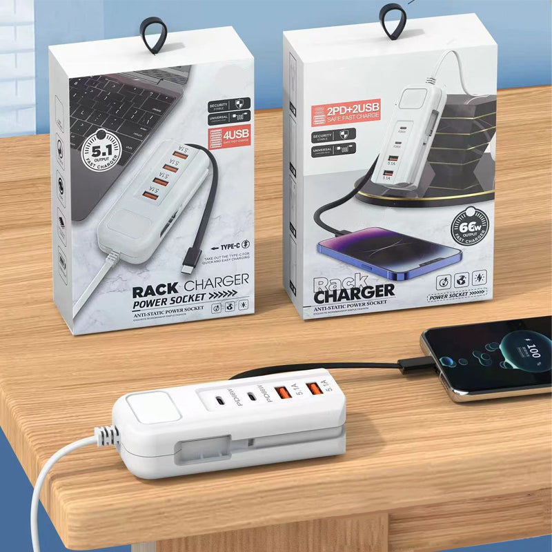🥳HEISSER SALE 2026🥳💞50.000+ VERKAUFT!👵❤️ 50 % RABATT! Multifunktionale Schnellladebuchse – 2PD + 2USB